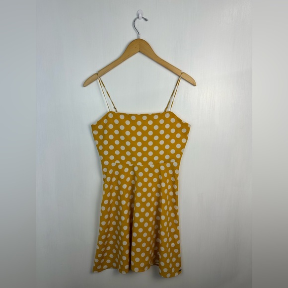 Volcom • Read the room yellow polka dot dress • Small - Picture 2 of 10